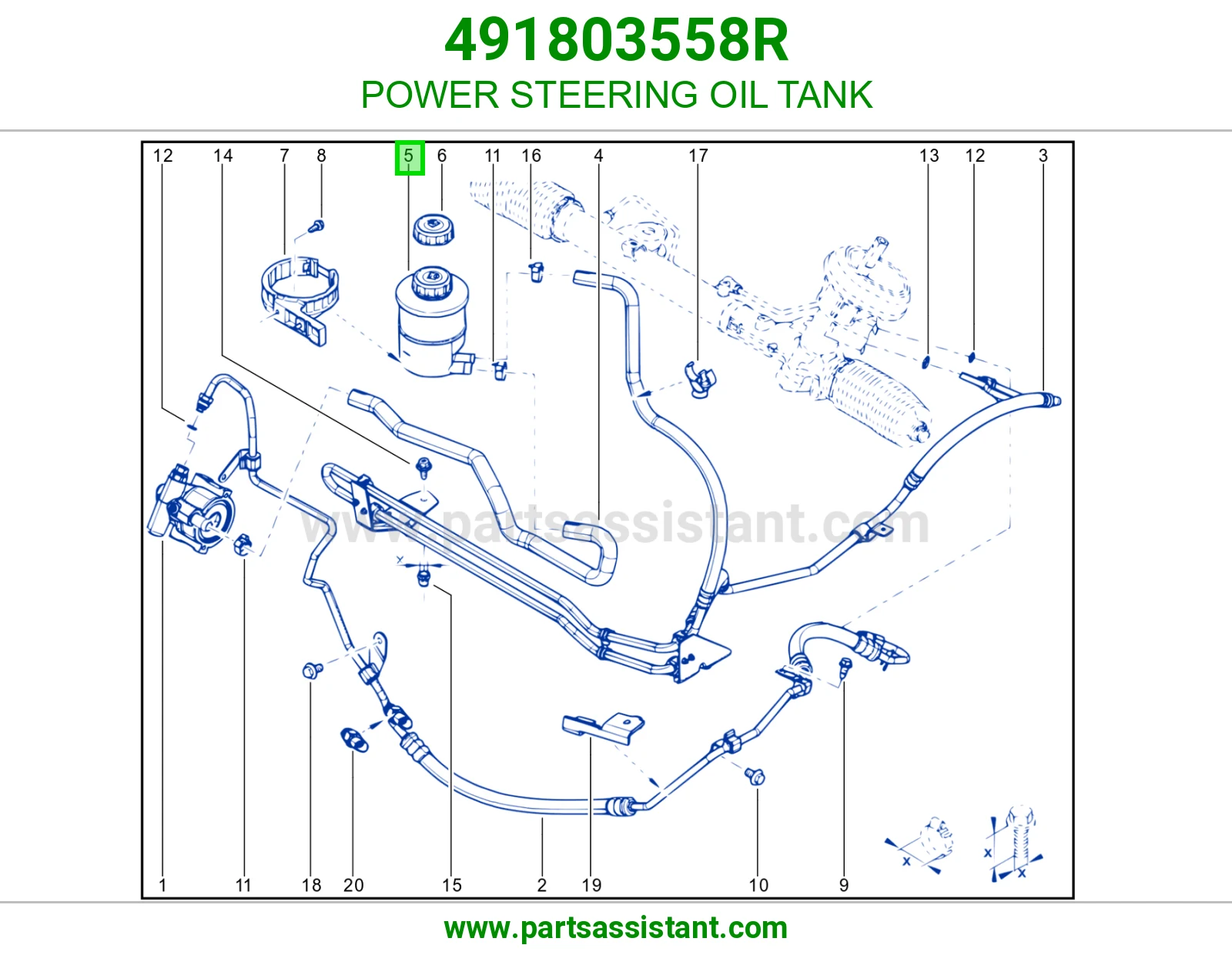 POWER STEERING OIL TANK