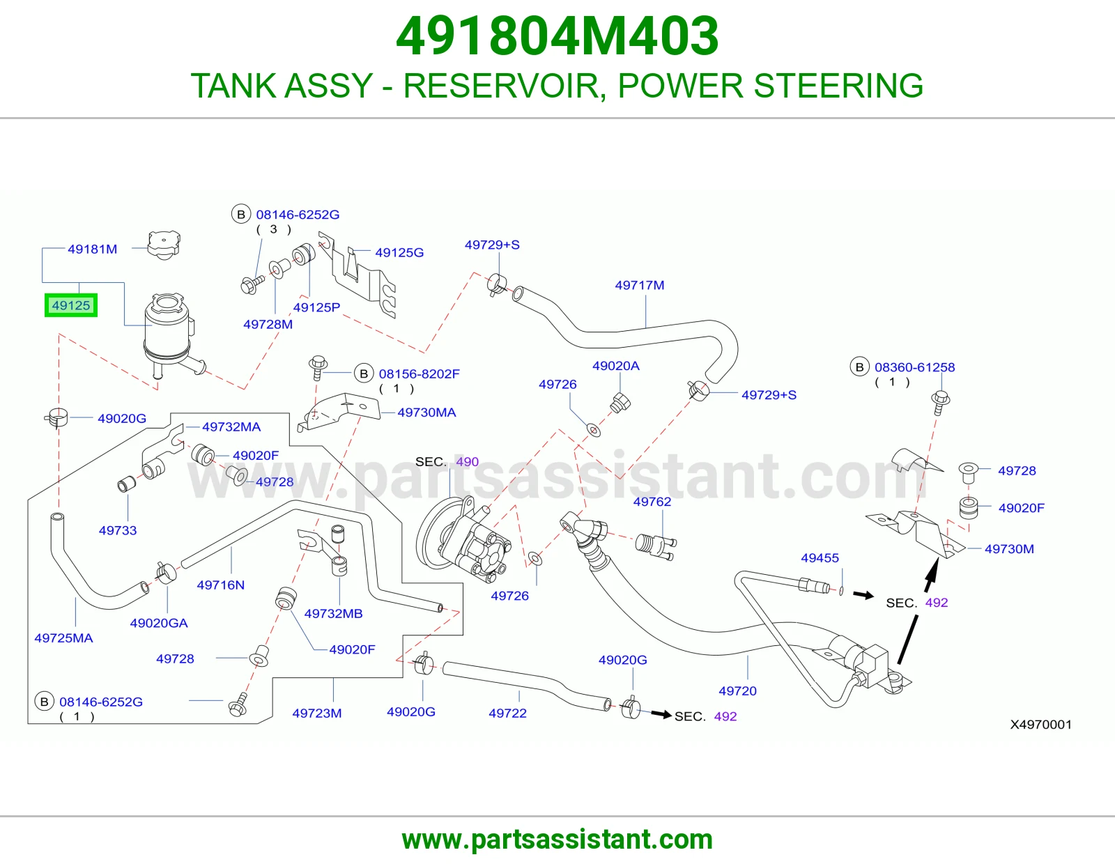 TANK ASSY - RESERVOIR, POWER STEERING