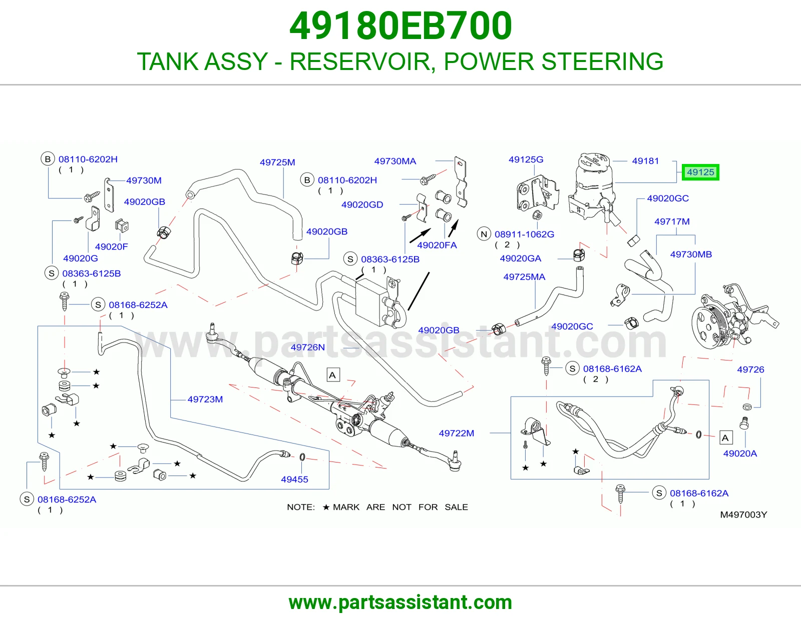 TANK ASSY - RESERVOIR, POWER STEERING
