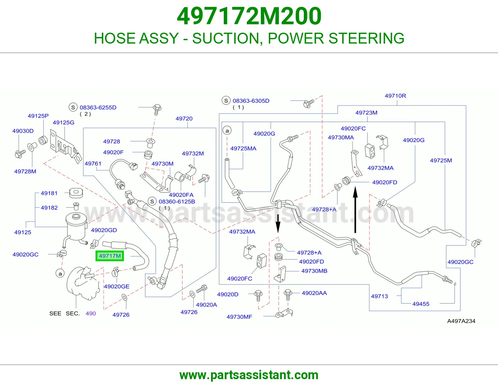 HOSE ASSY - SUCTION, POWER STEERING