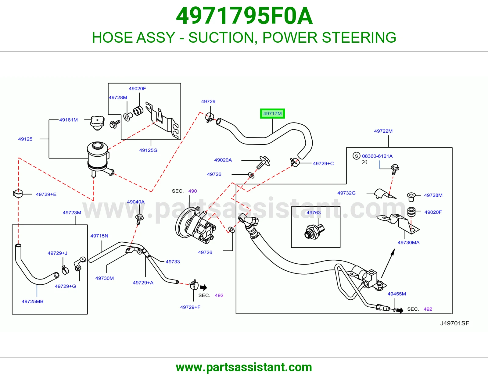 HOSE ASSY - SUCTION, POWER STEERING
