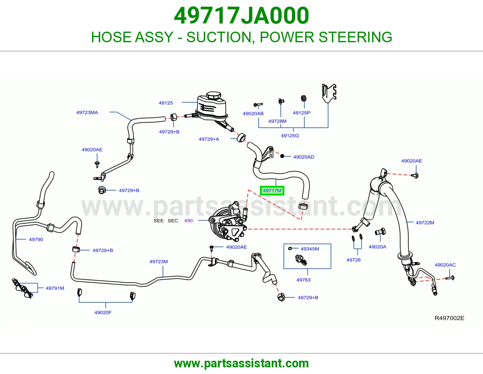HOSE ASSY - SUCTION, POWER STEERING