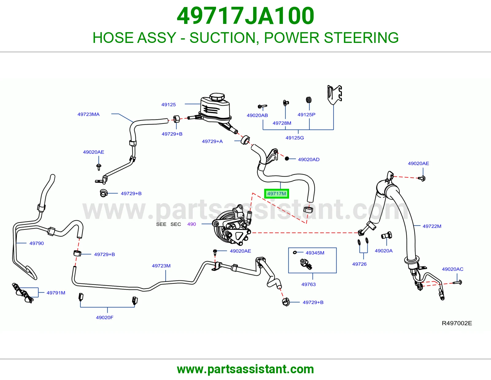 HOSE ASSY - SUCTION, POWER STEERING