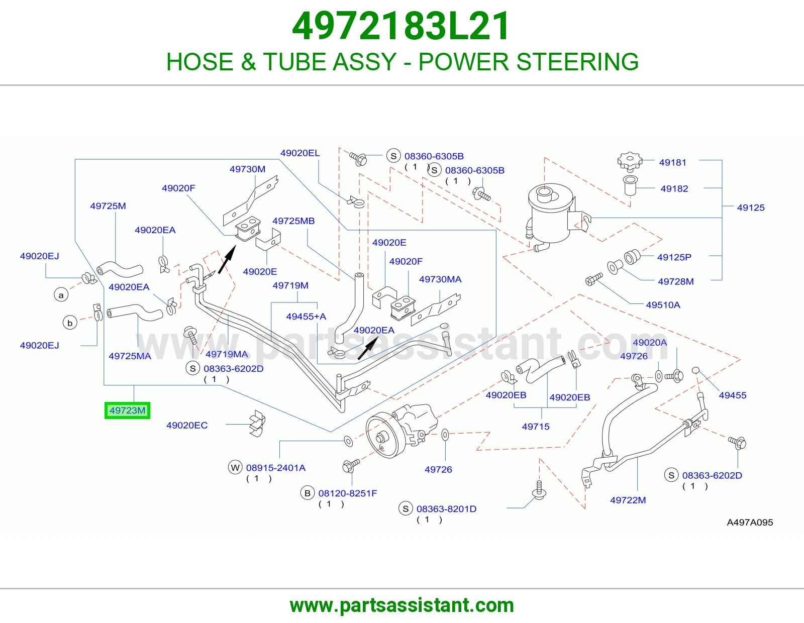 HOSE & TUBE ASSY - POWER STEERING