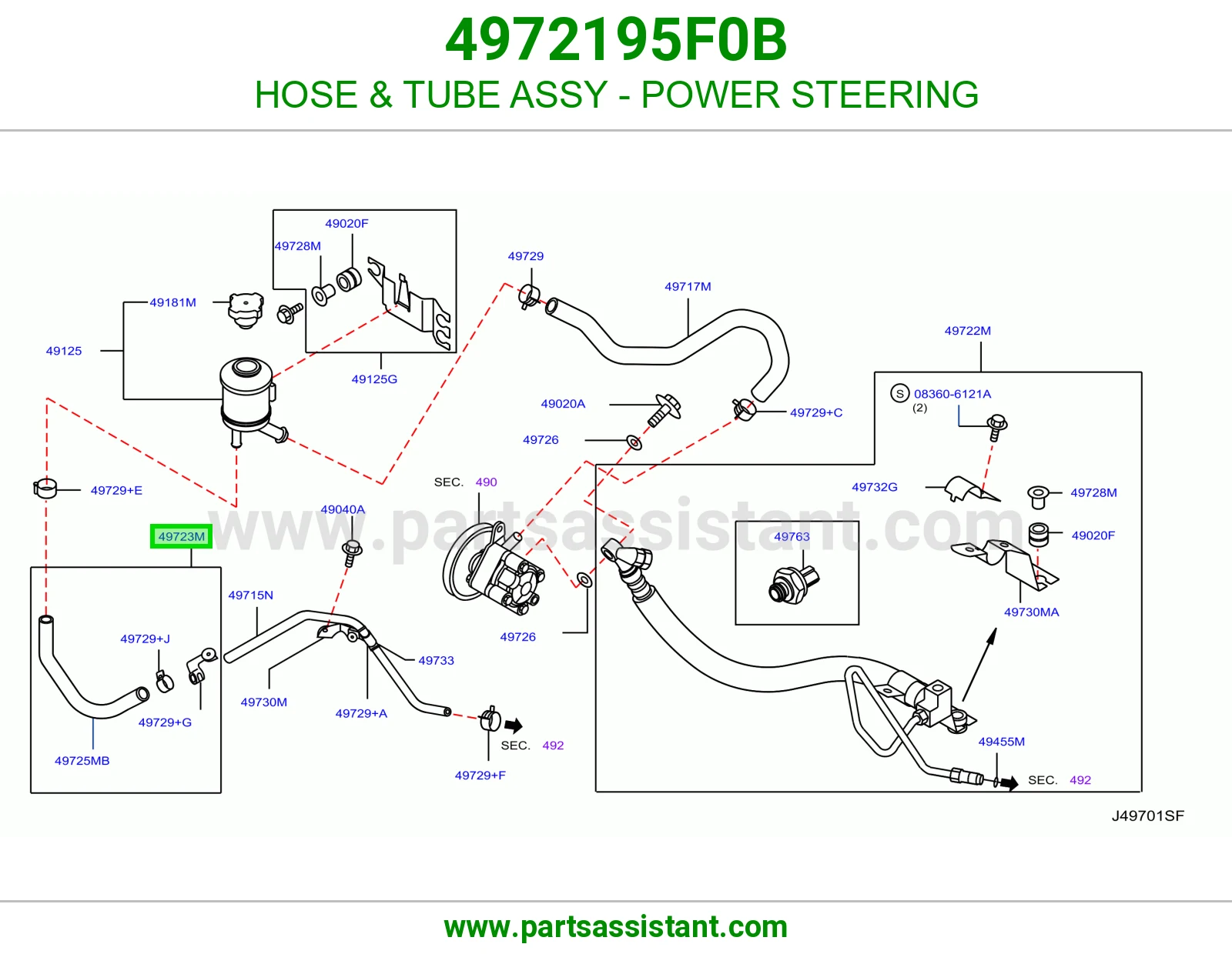 HOSE & TUBE ASSY - POWER STEERING