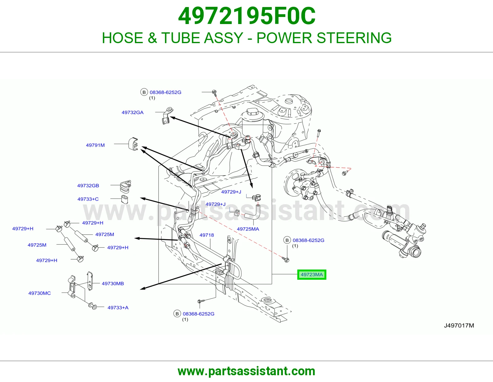 HOSE & TUBE ASSY - POWER STEERING