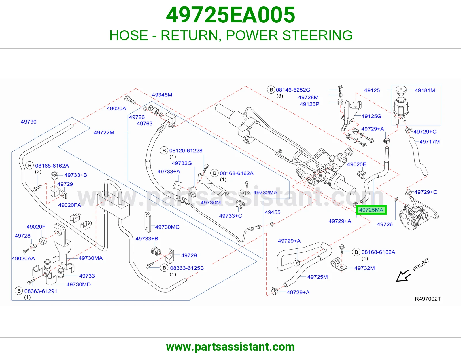 HOSE - RETURN, POWER STEERING