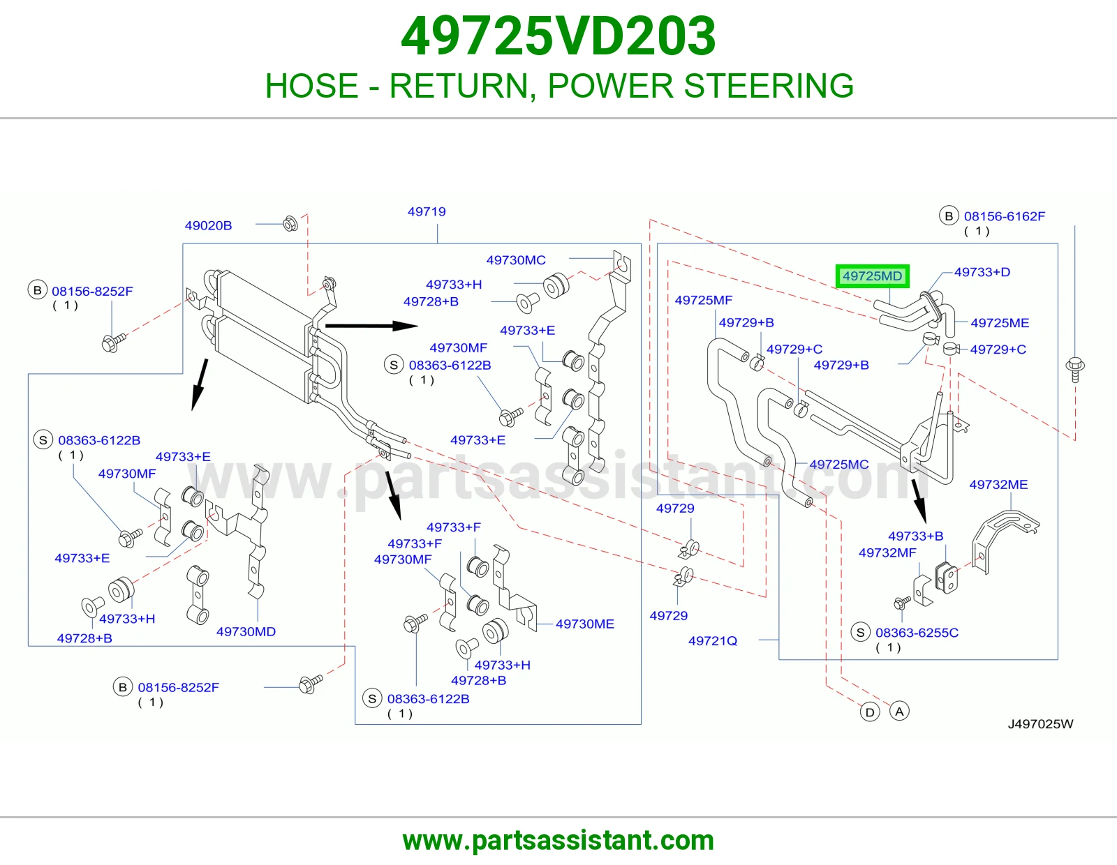 HOSE - RETURN, POWER STEERING