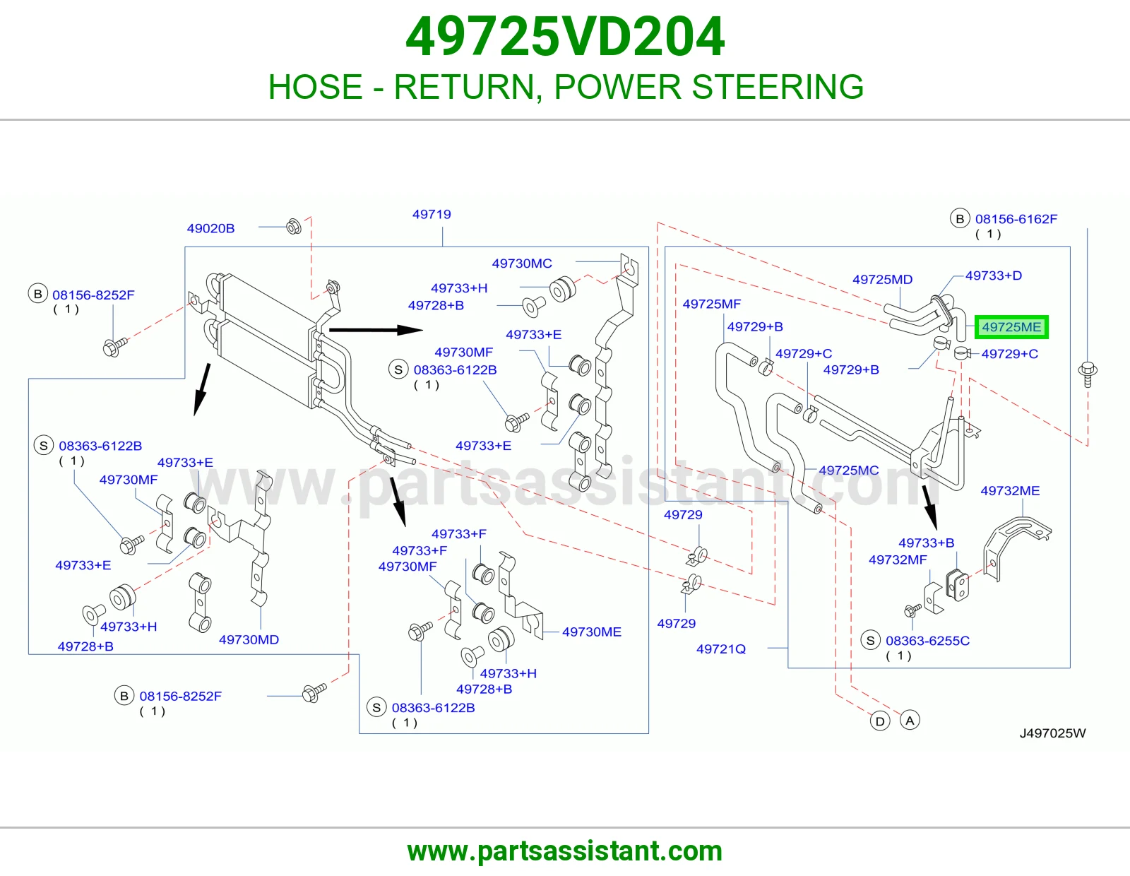 HOSE - RETURN, POWER STEERING