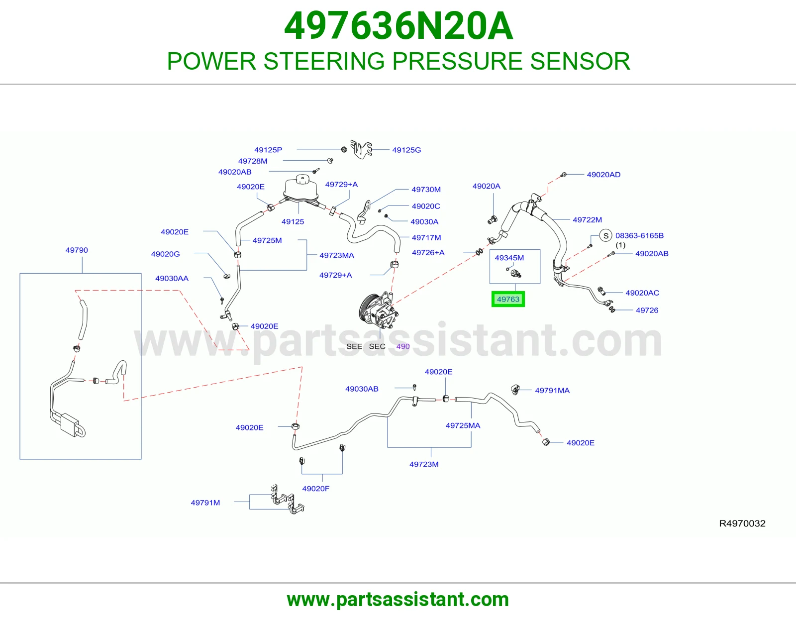 POWER STEERING PRESSURE SENSOR