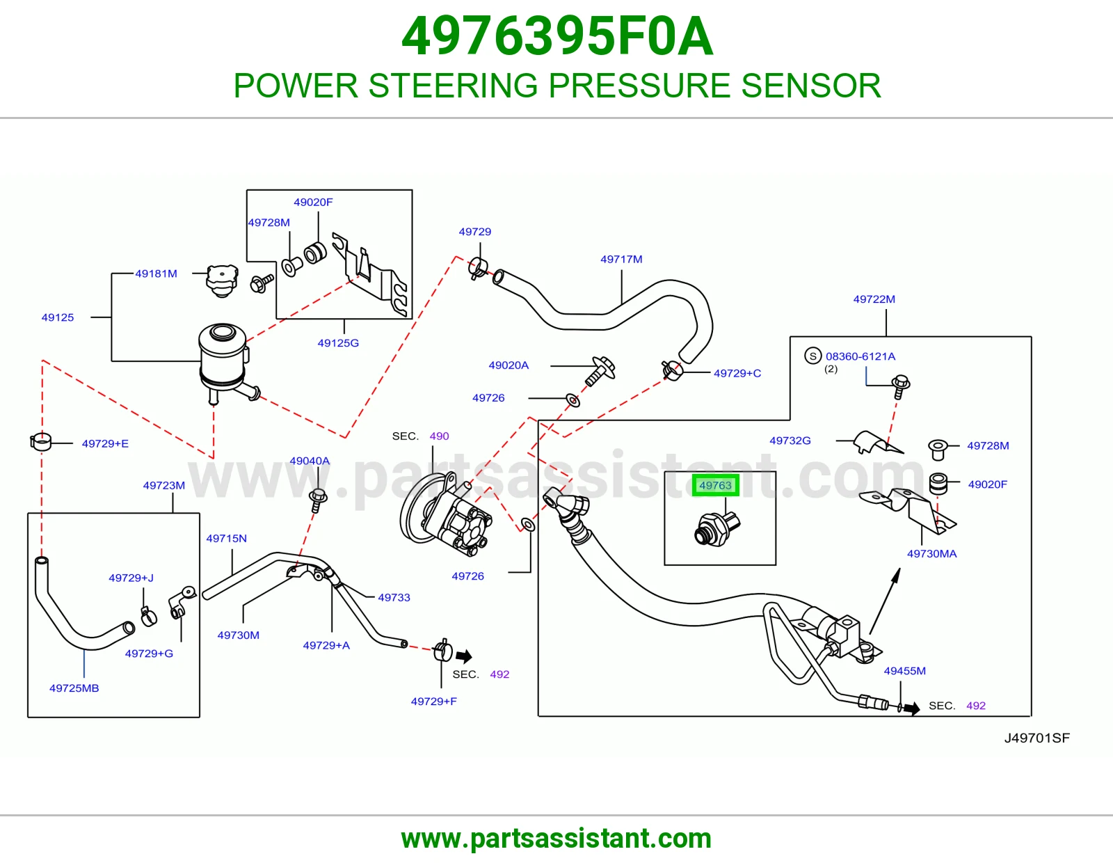 POWER STEERING PRESSURE SENSOR