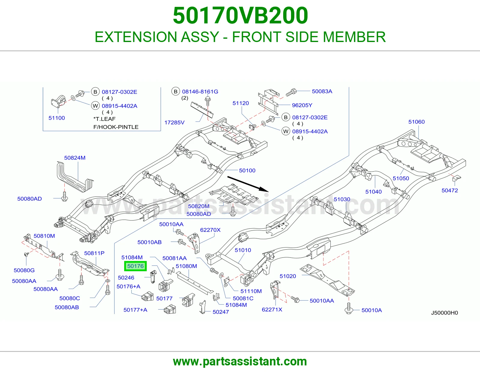 EXTENSION ASSY - FRONT SIDE MEMBER