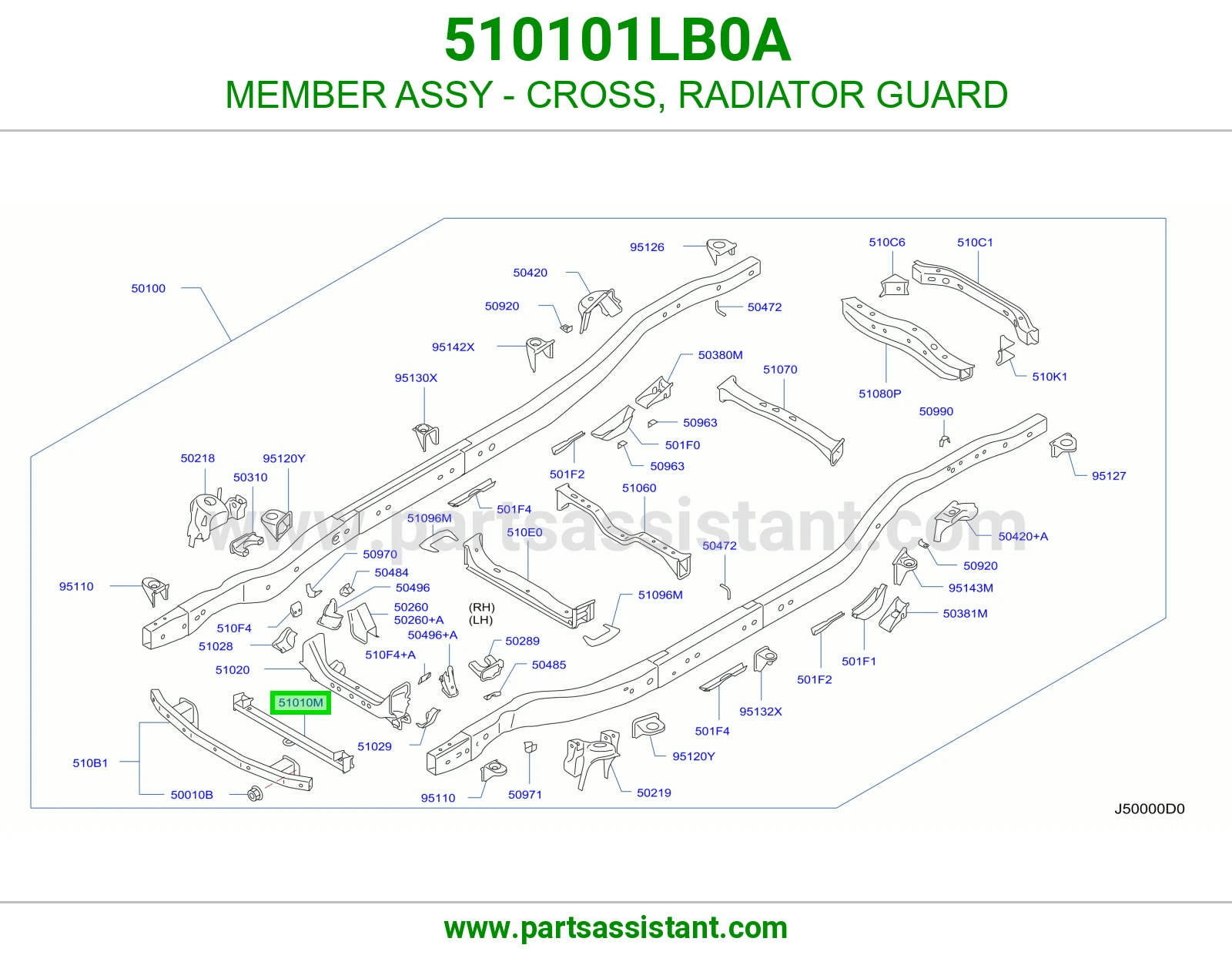 MEMBER ASSY - CROSS, RADIATOR GUARD