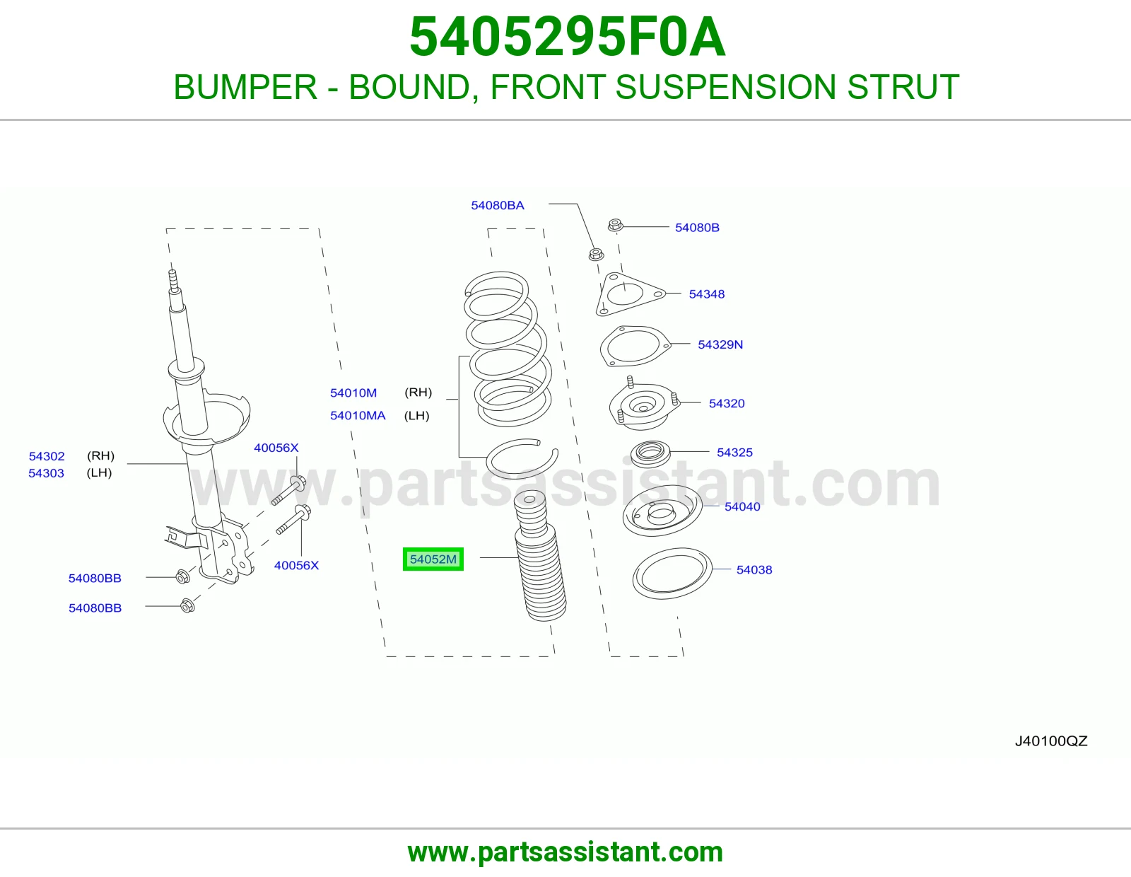 BUMPER - BOUND, FRONT SUSPENSION STRUT