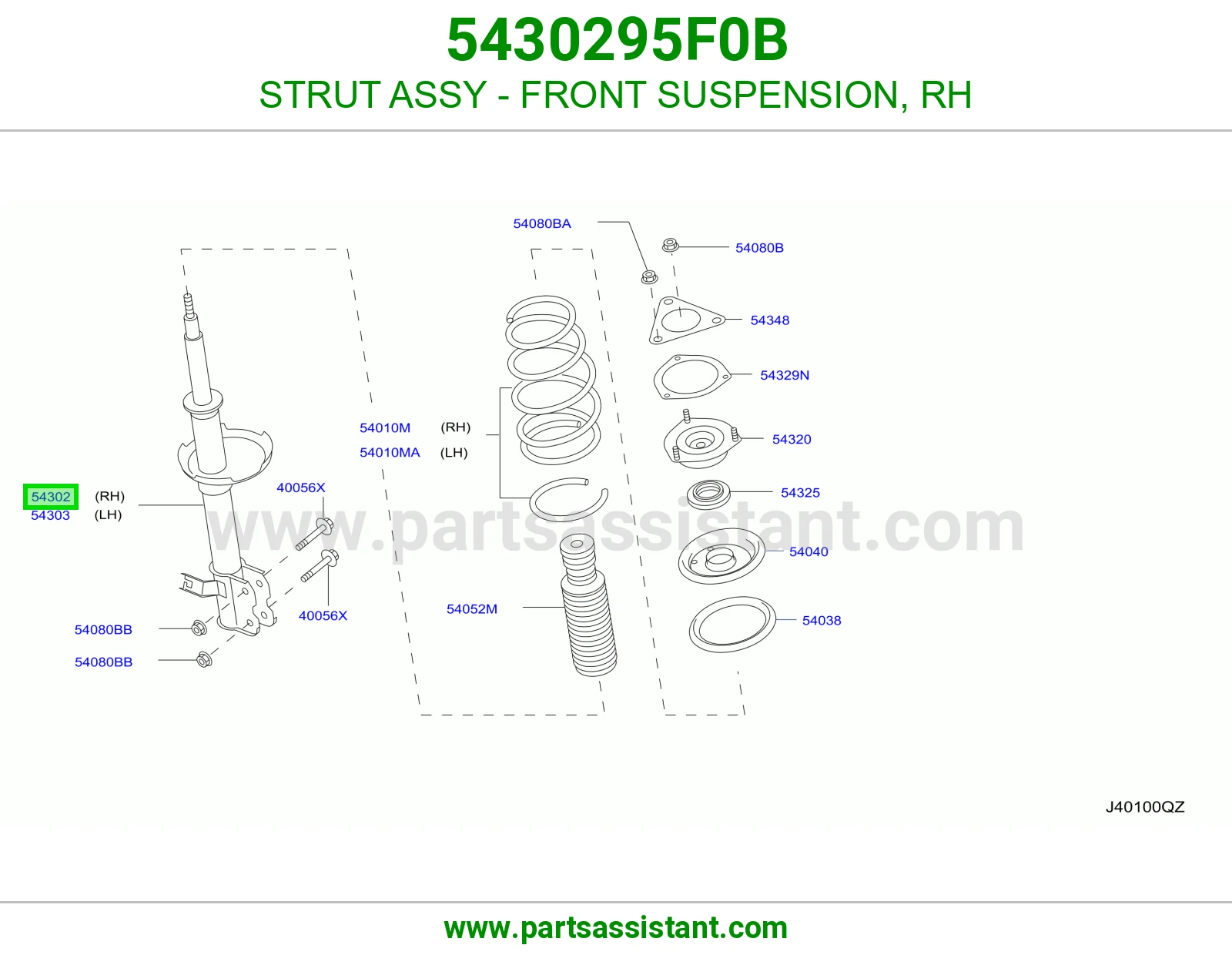 STRUT ASSY - FRONT SUSPENSION, RH