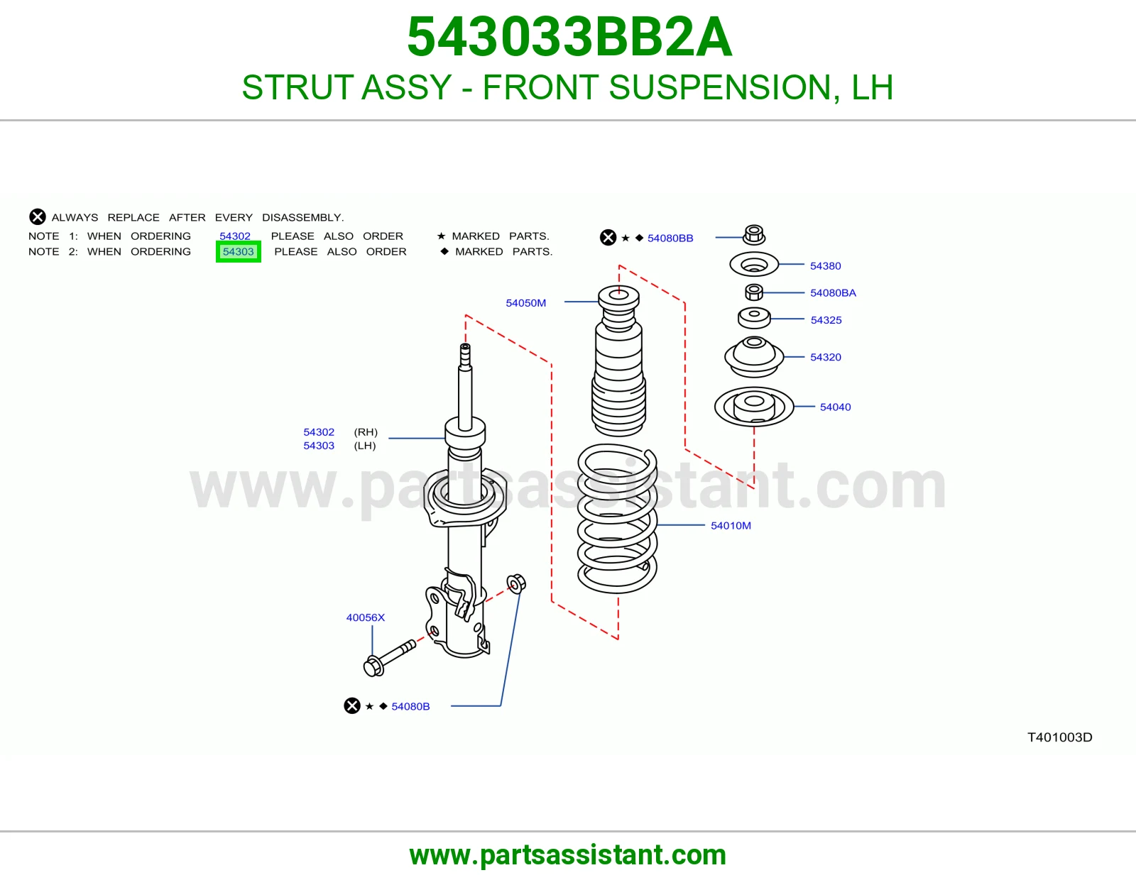 STRUT ASSY - FRONT SUSPENSION, LH
