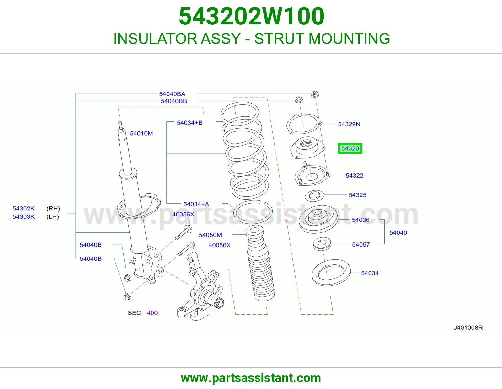 INSULATOR ASSY - STRUT MOUNTING