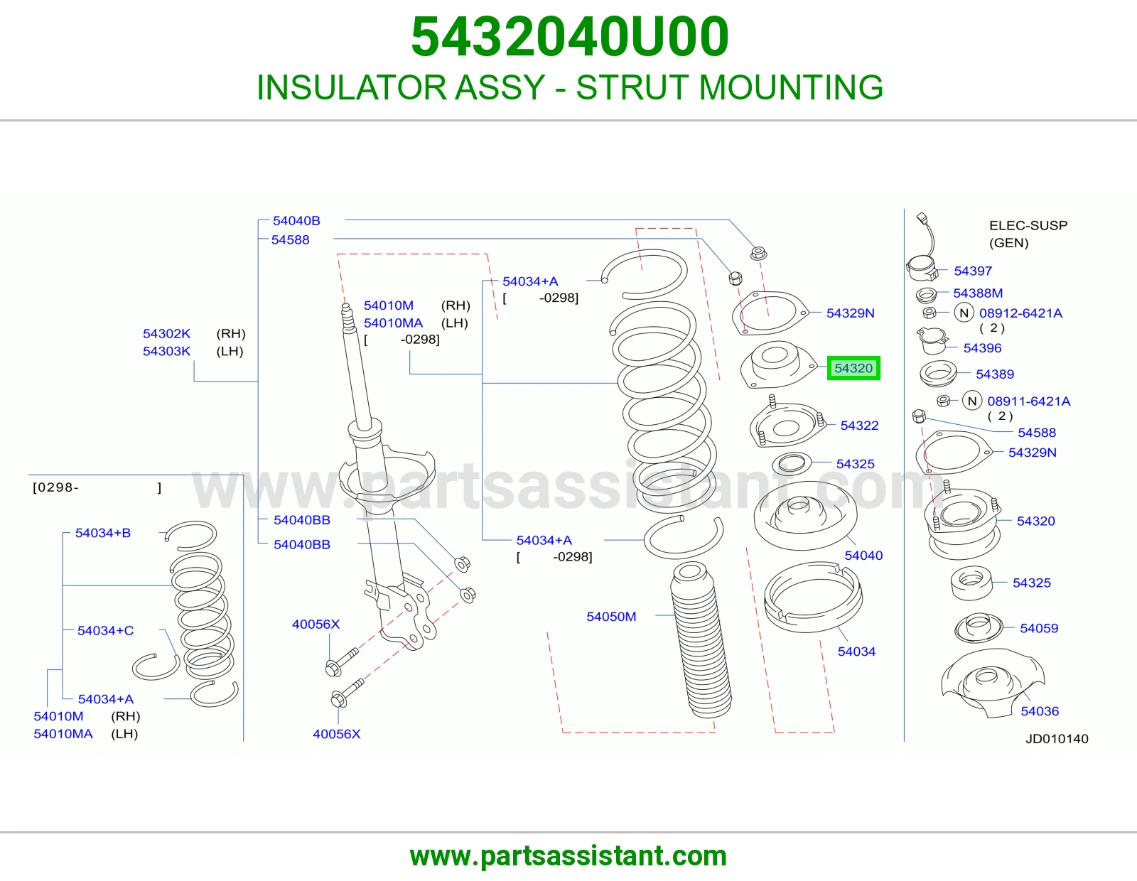 INSULATOR ASSY - STRUT MOUNTING