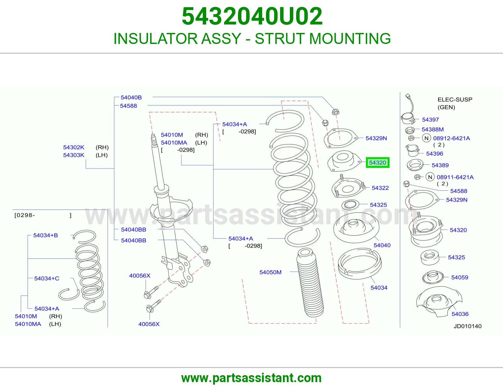 INSULATOR ASSY - STRUT MOUNTING