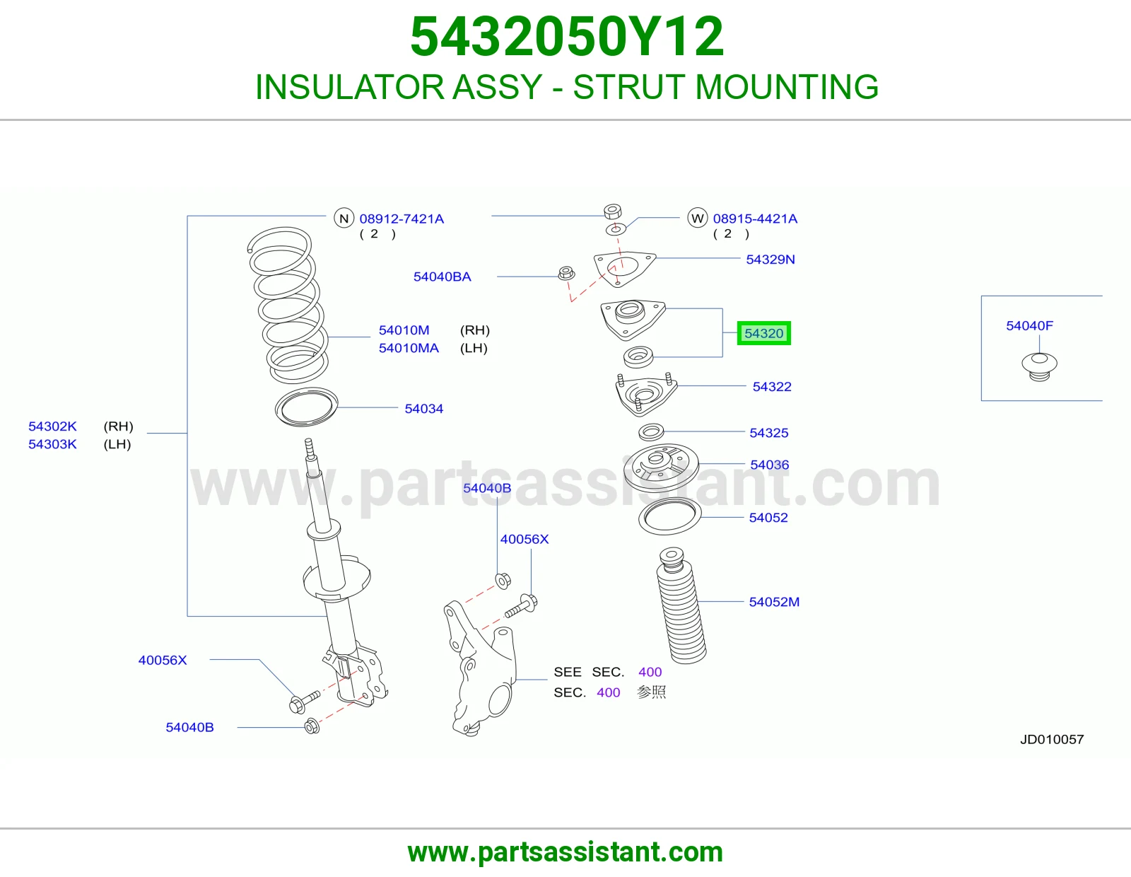INSULATOR ASSY - STRUT MOUNTING