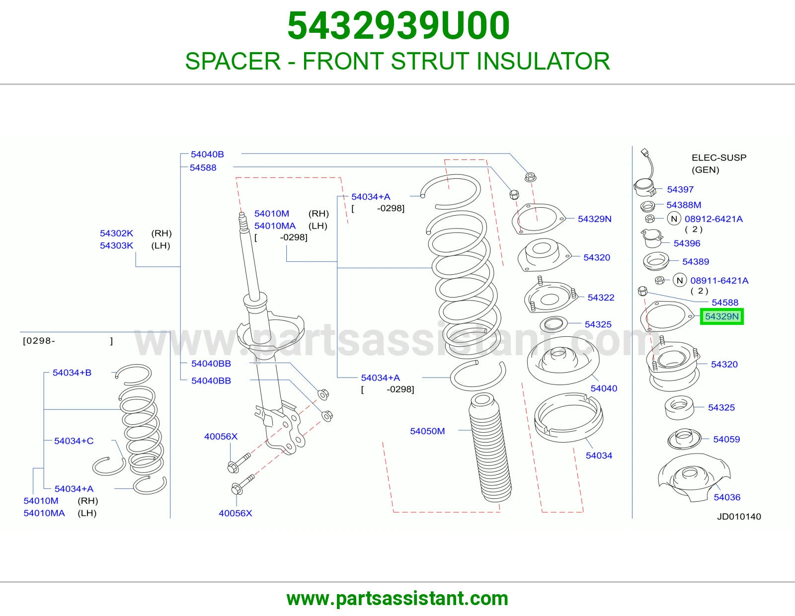 SPACER - FRONT STRUT INSULATOR