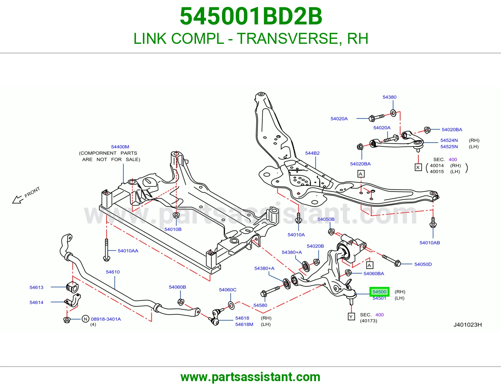 LINK COMPL - TRANSVERSE, RH