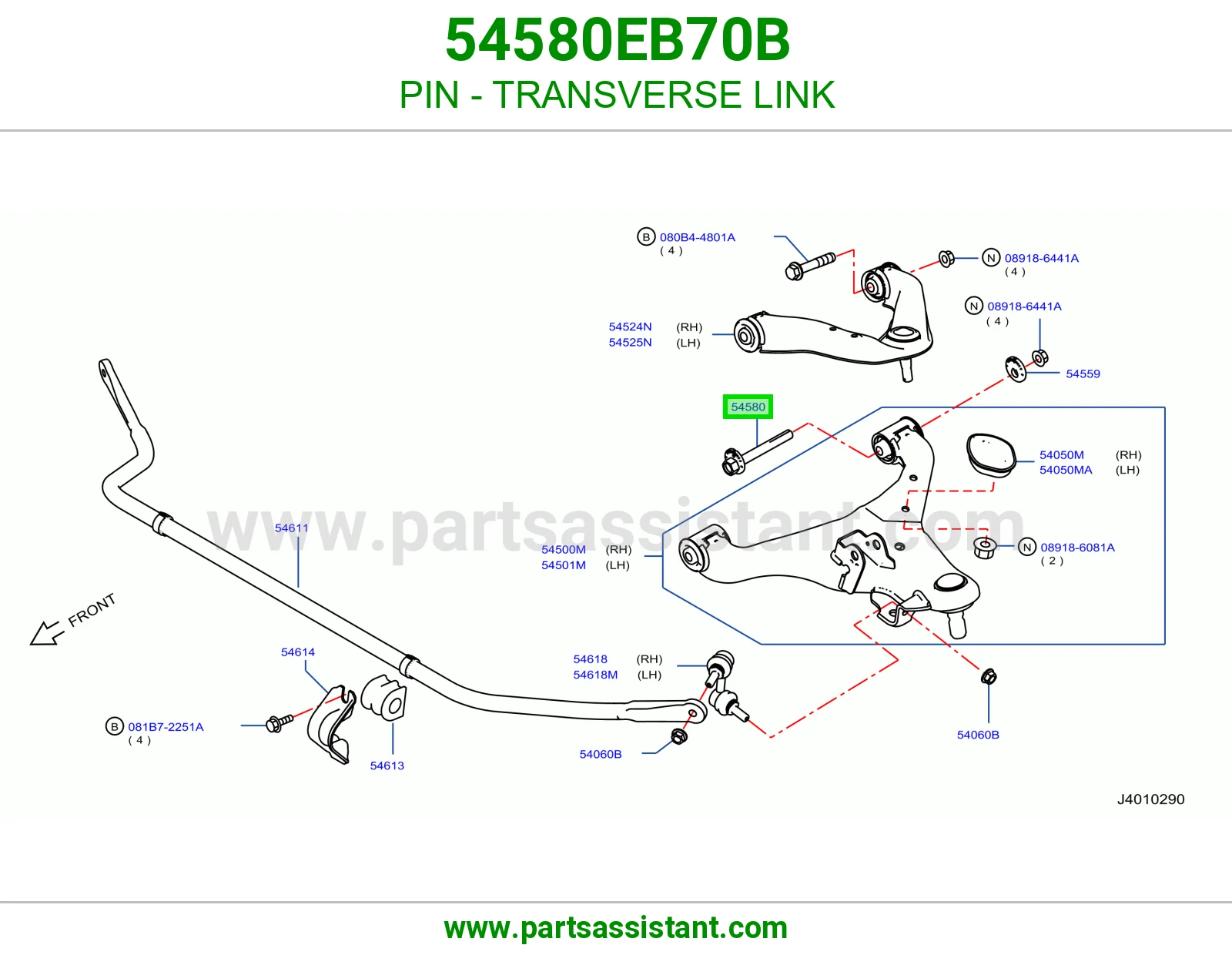 PIN - TRANSVERSE LINK