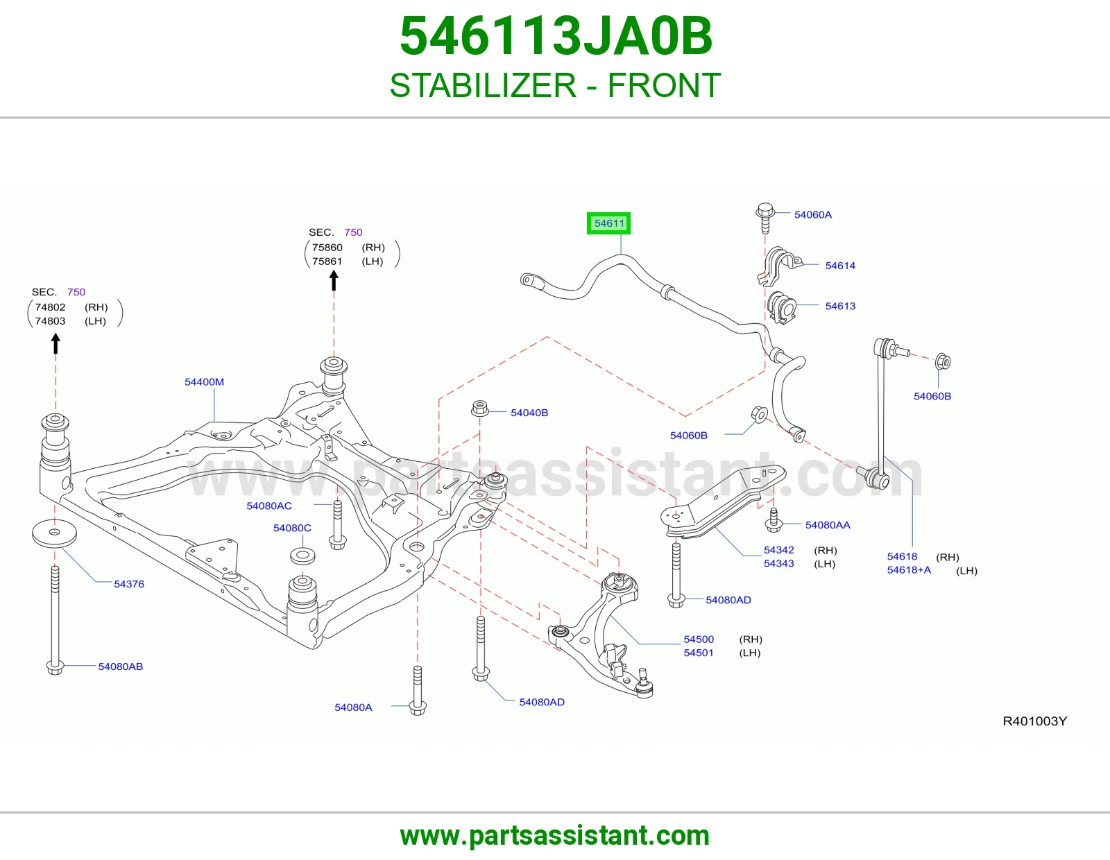 STABILIZER - FRONT