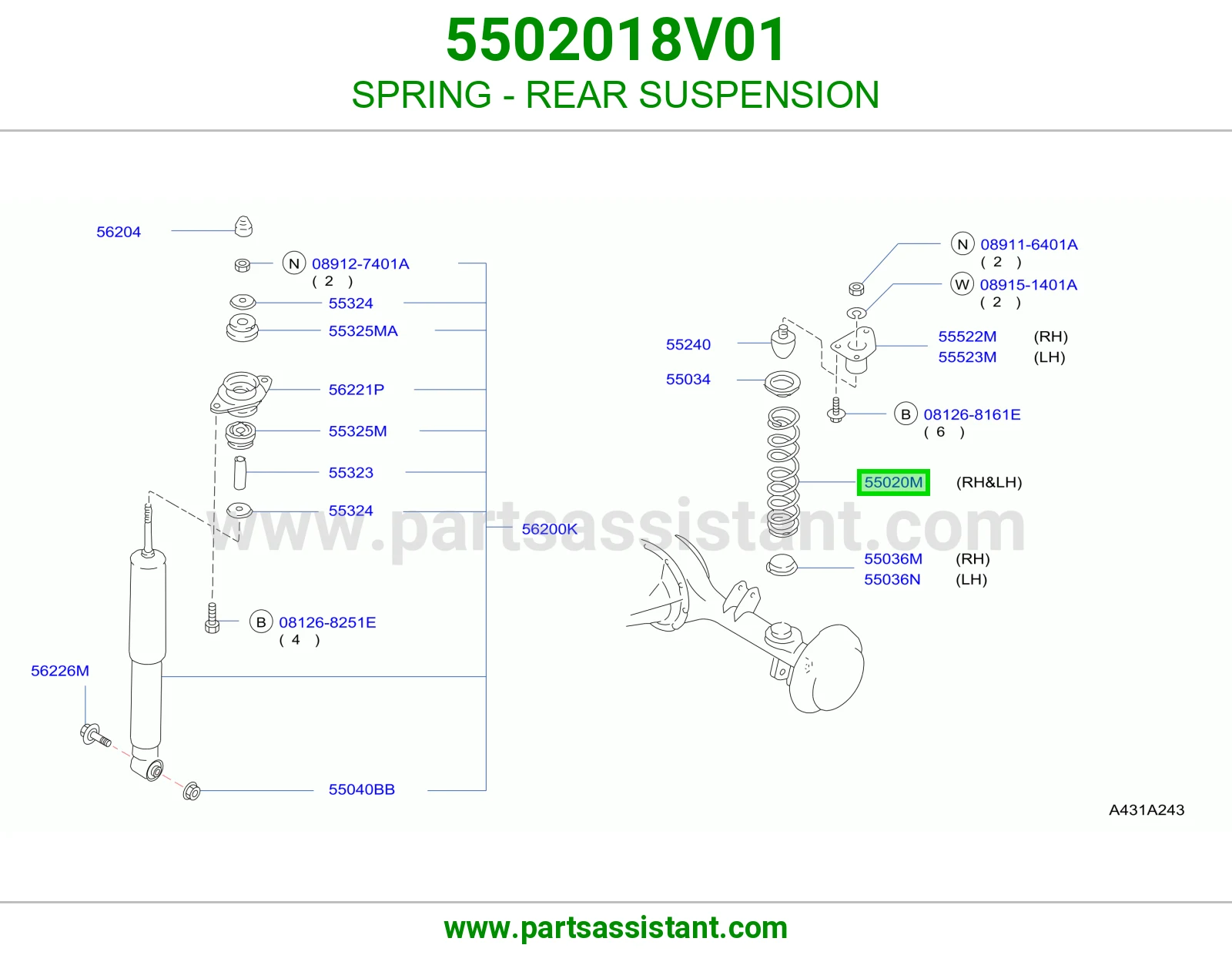 SPRING - REAR SUSPENSION