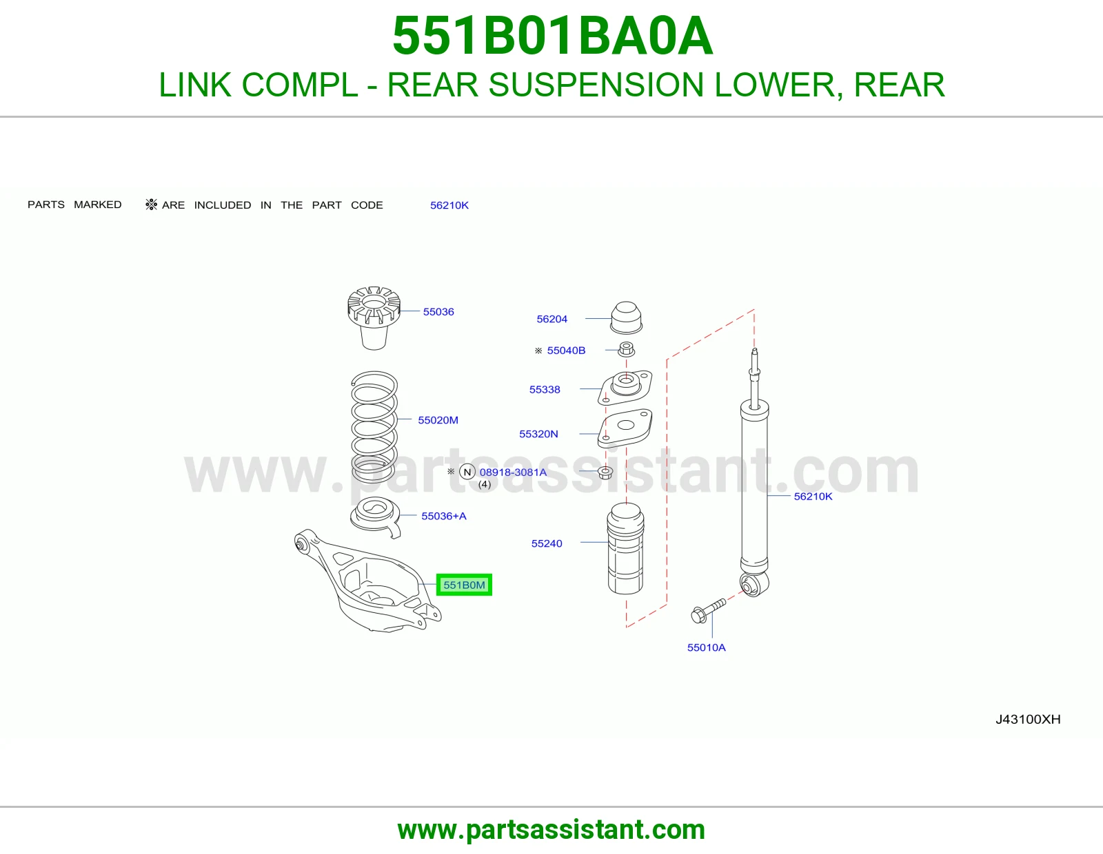 LINK COMPL - REAR SUSPENSION LOWER, REAR