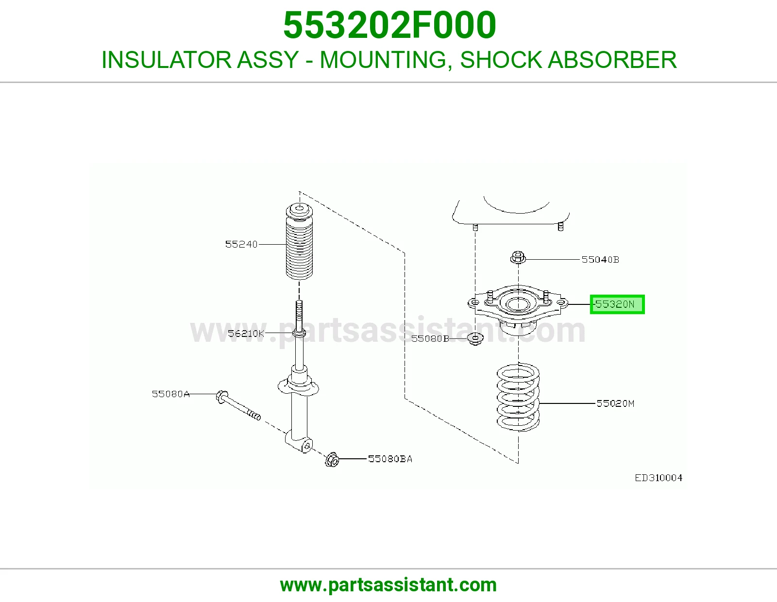 INSULATOR ASSY - MOUNTING, SHOCK ABSORBER