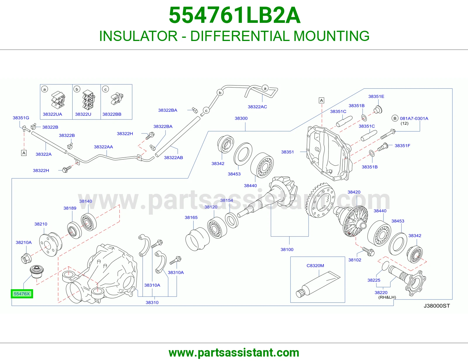 INSULATOR - DIFFERENTIAL MOUNTING