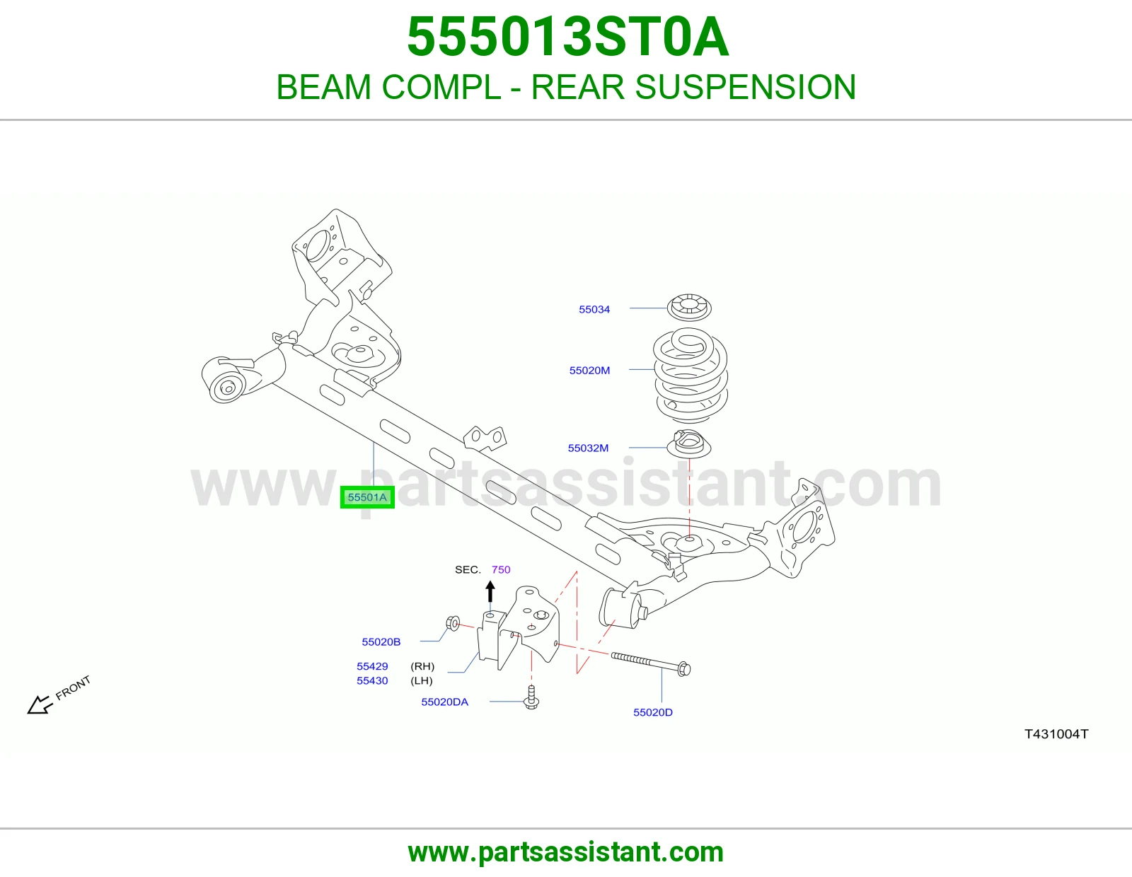 BEAM COMPL - REAR SUSPENSION