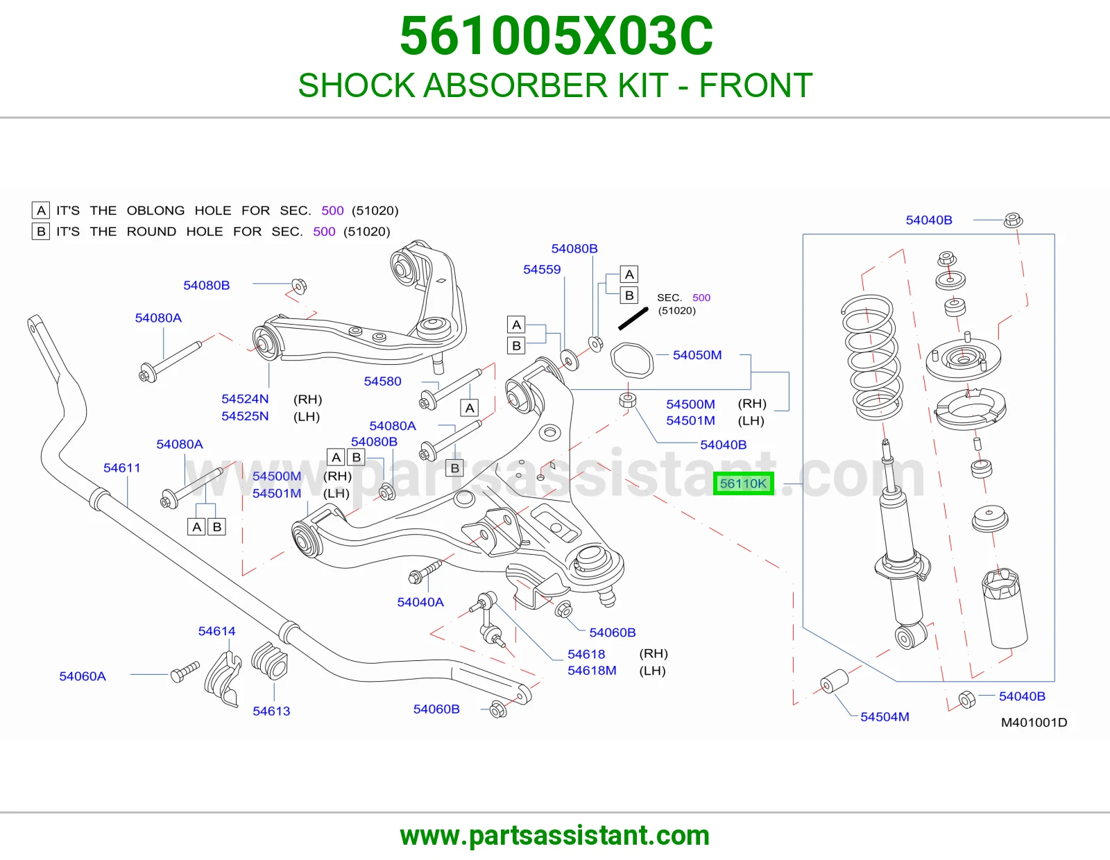SHOCK ABSORBER KIT - FRONT