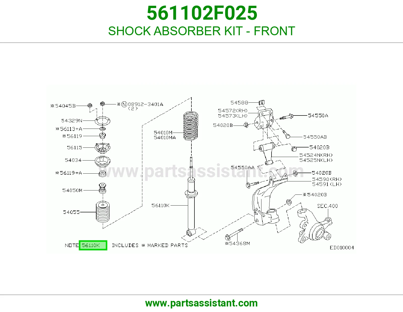 SHOCK ABSORBER KIT - FRONT