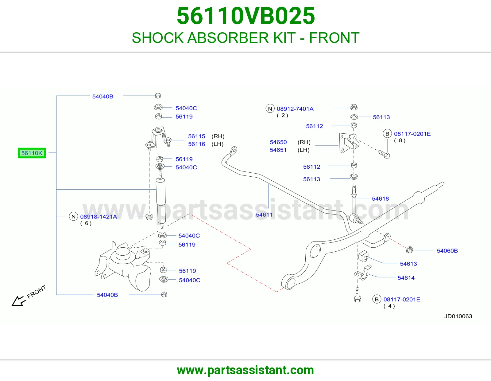 SHOCK ABSORBER KIT - FRONT