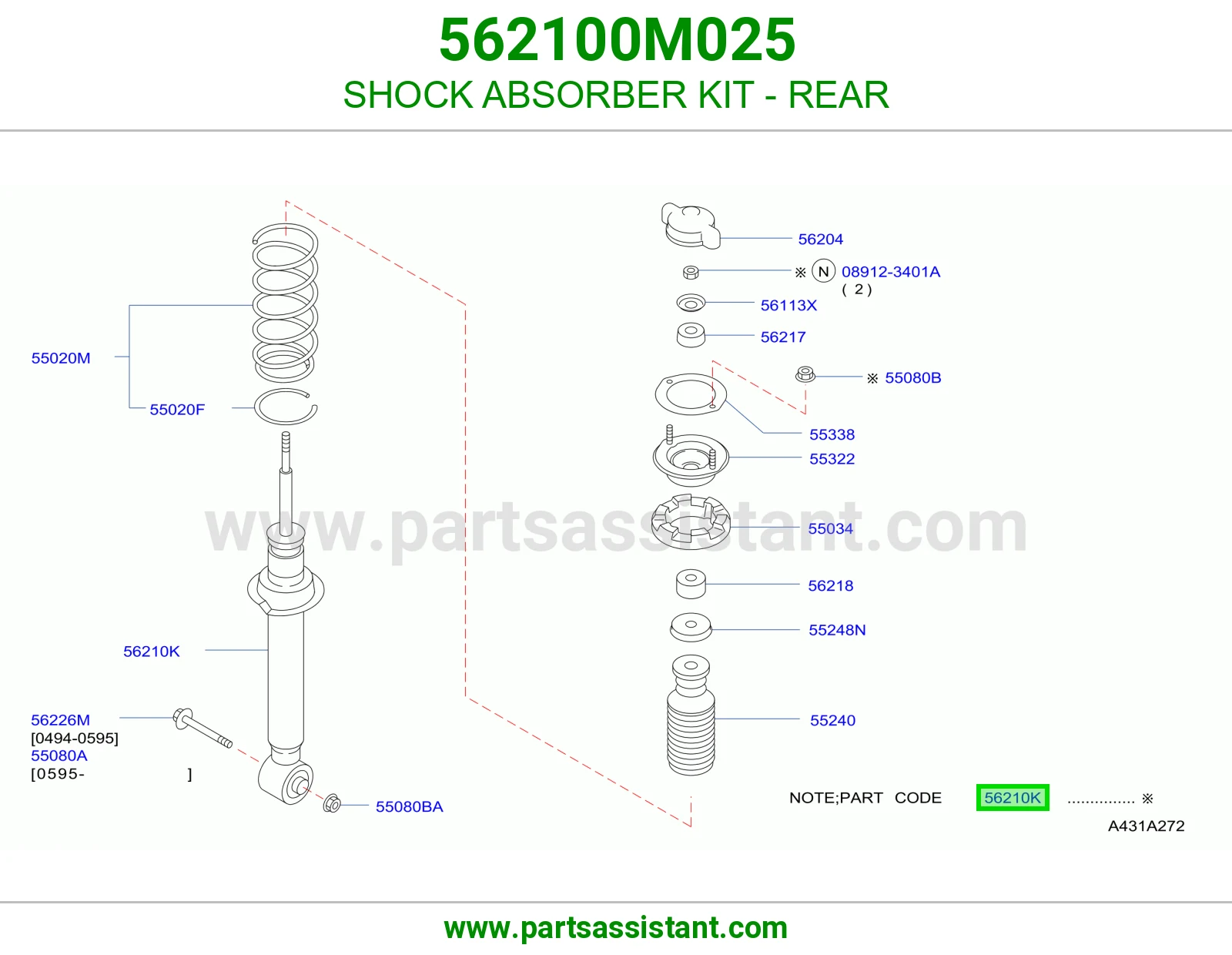 SHOCK ABSORBER KIT - REAR