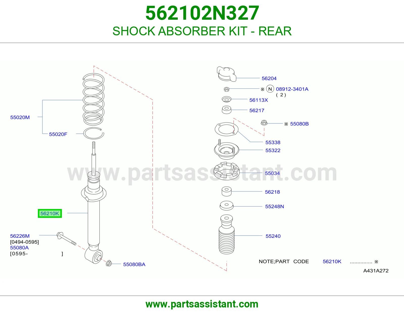 SHOCK ABSORBER KIT - REAR