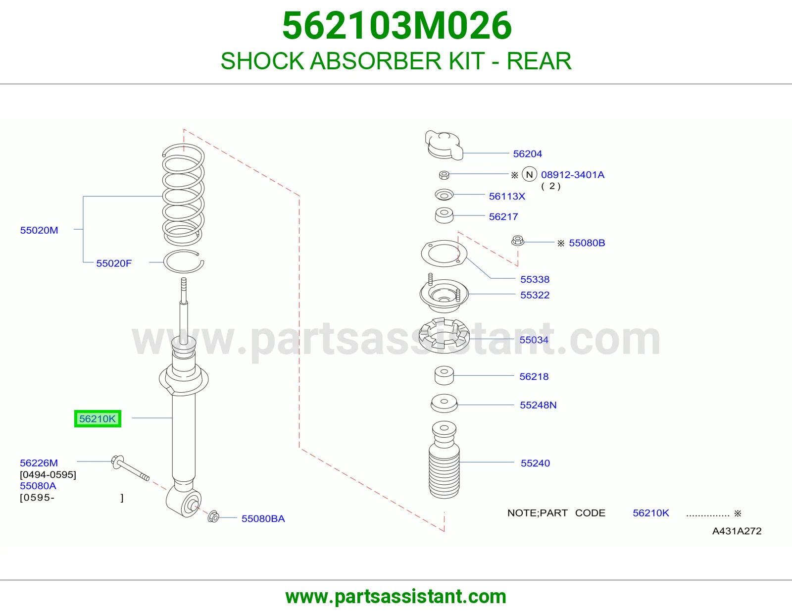 SHOCK ABSORBER KIT - REAR