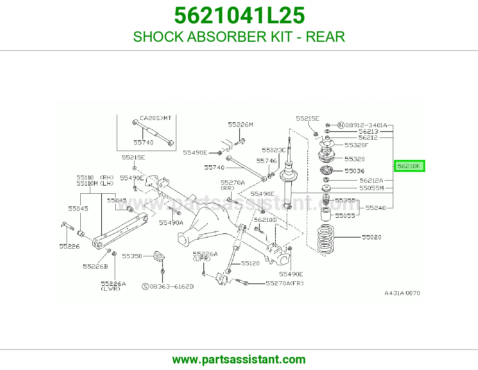 SHOCK ABSORBER KIT - REAR