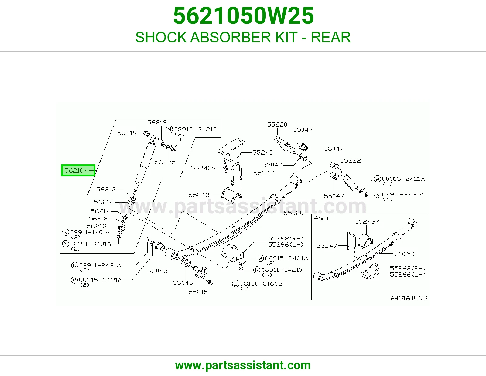 SHOCK ABSORBER KIT - REAR