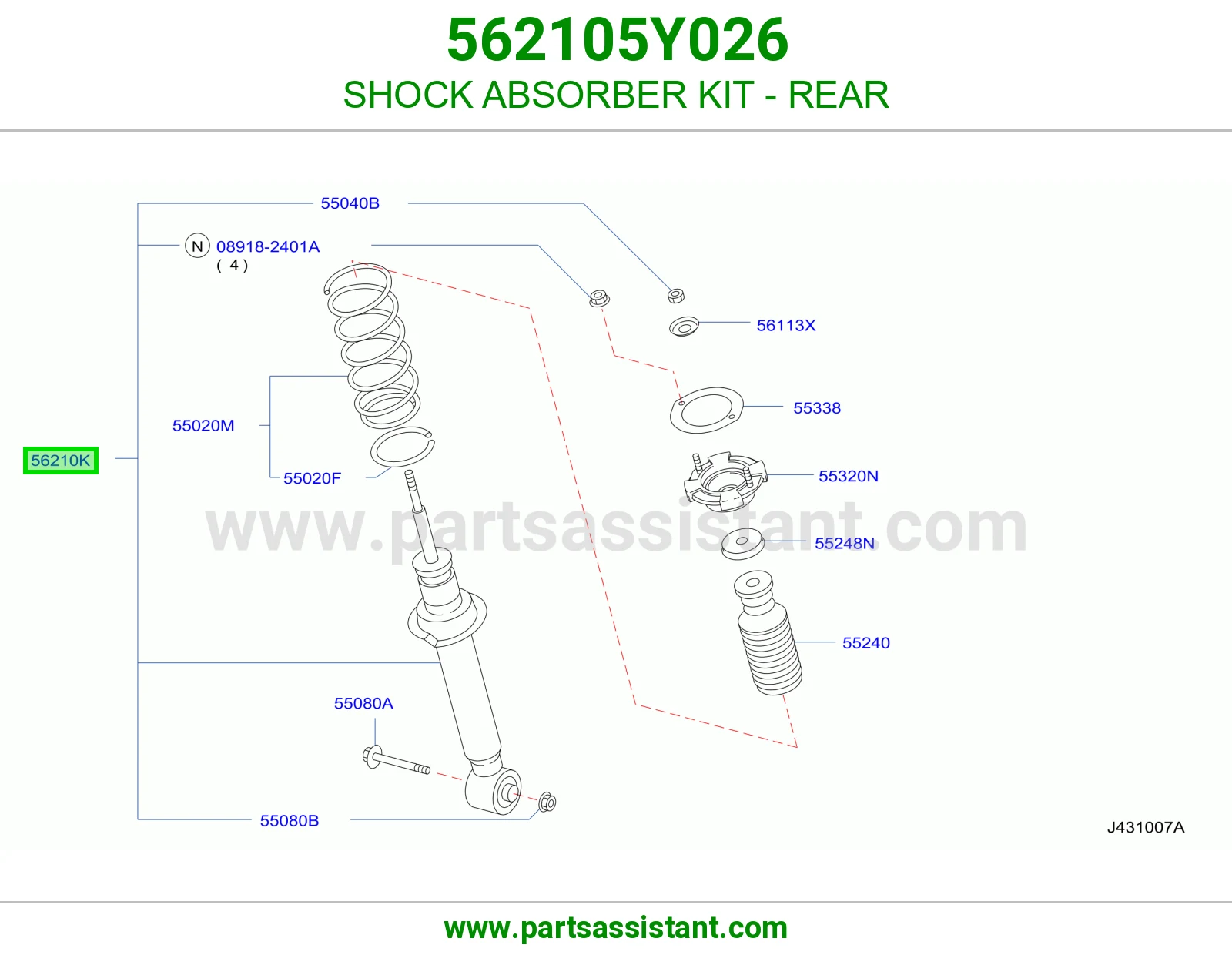 SHOCK ABSORBER KIT - REAR