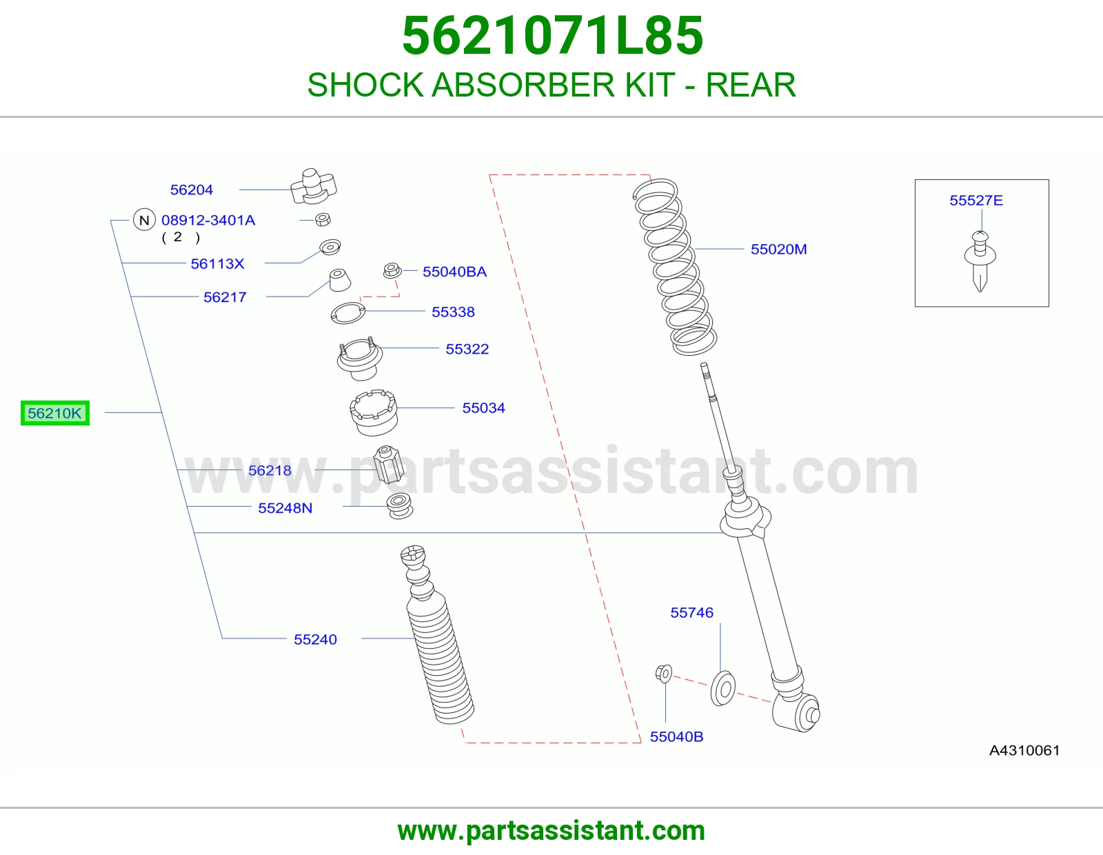 SHOCK ABSORBER KIT - REAR