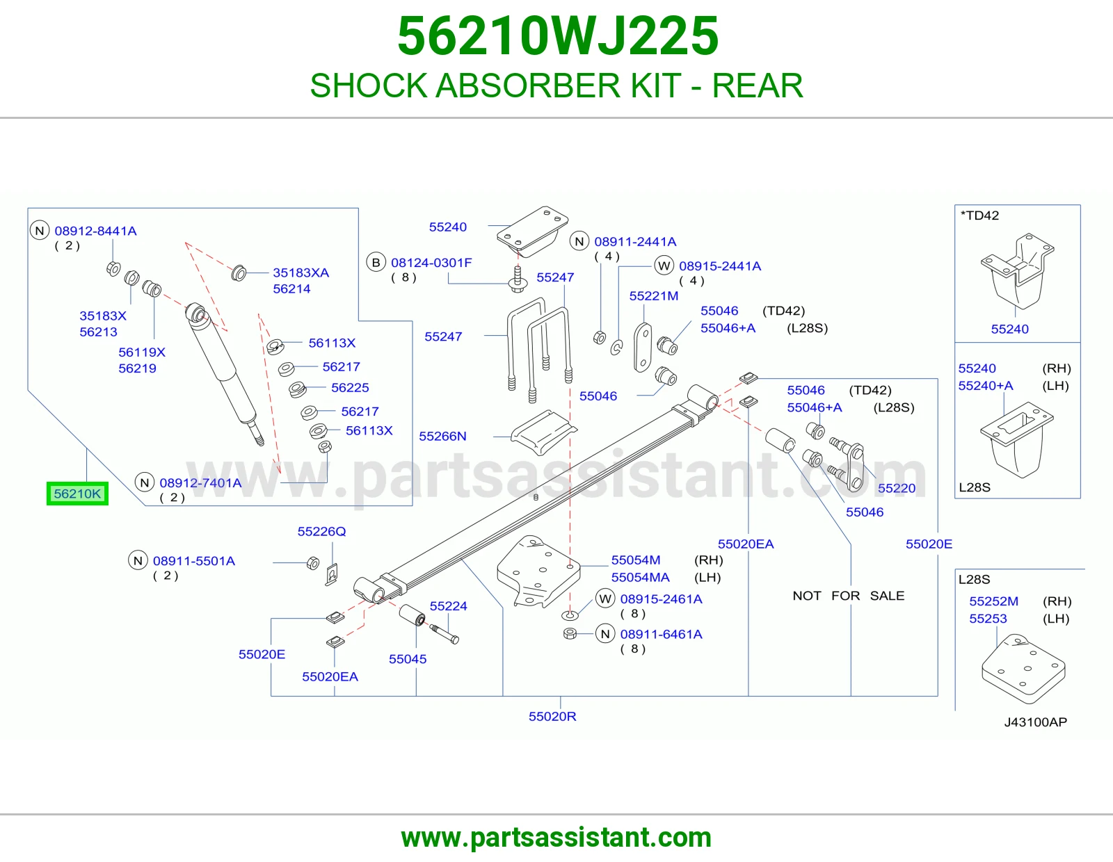 SHOCK ABSORBER KIT - REAR