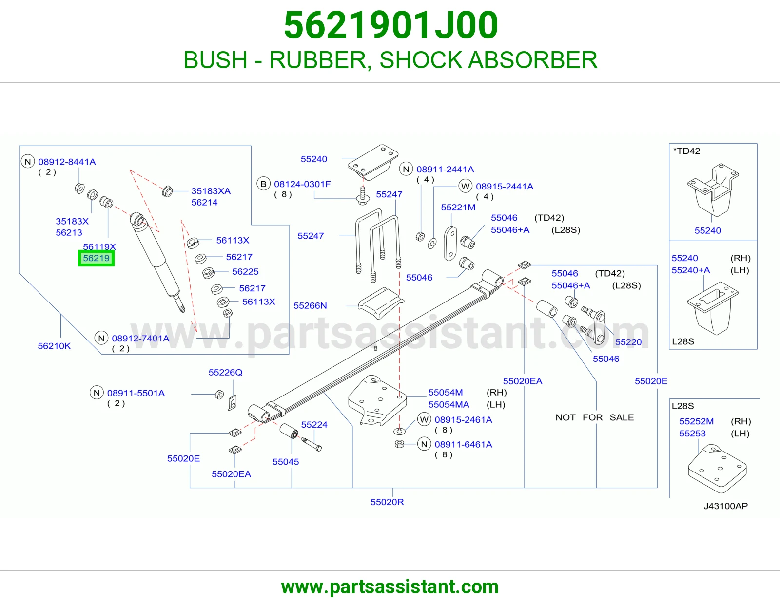 BUSH - RUBBER, SHOCK ABSORBER