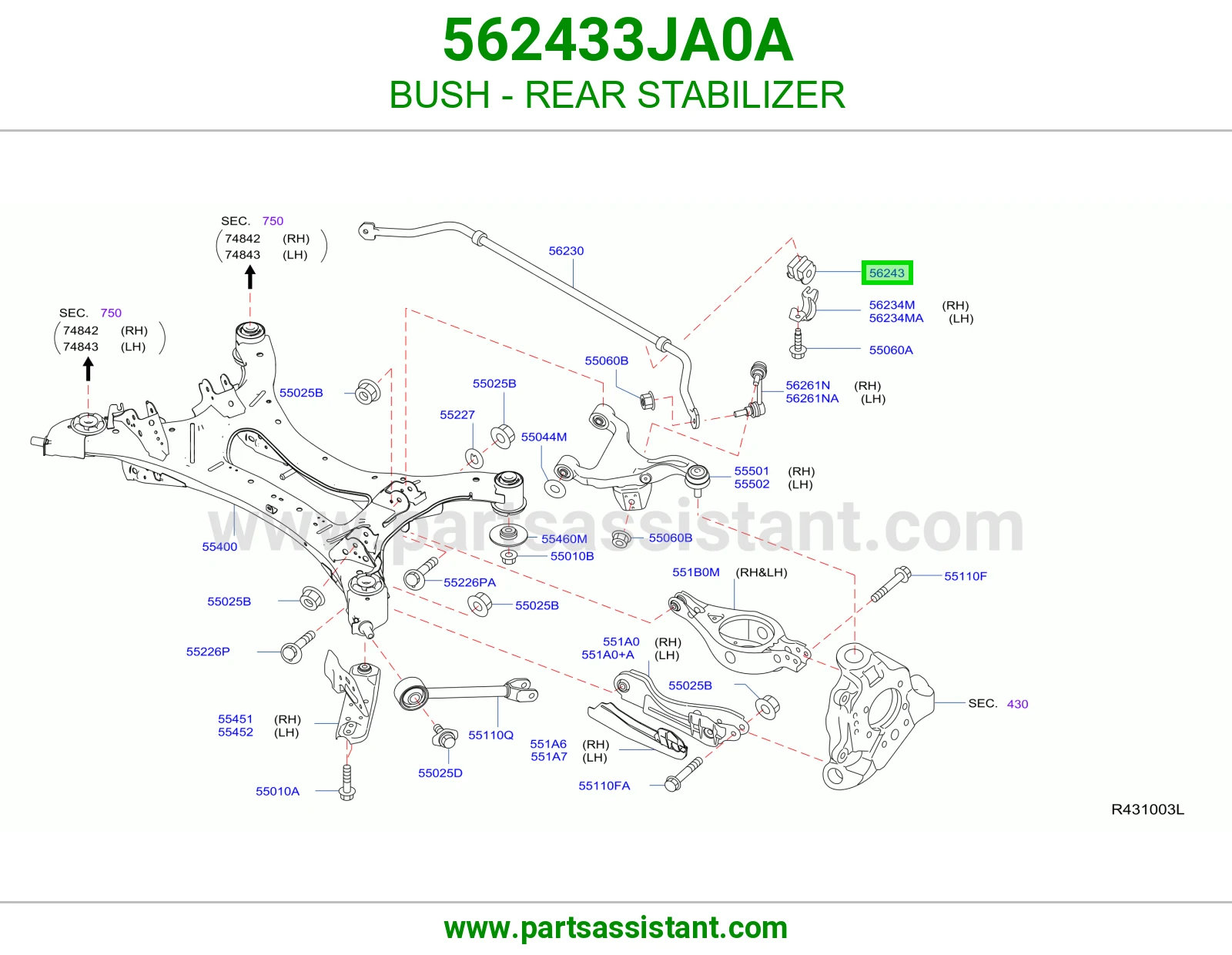 BUSH - REAR STABILIZER