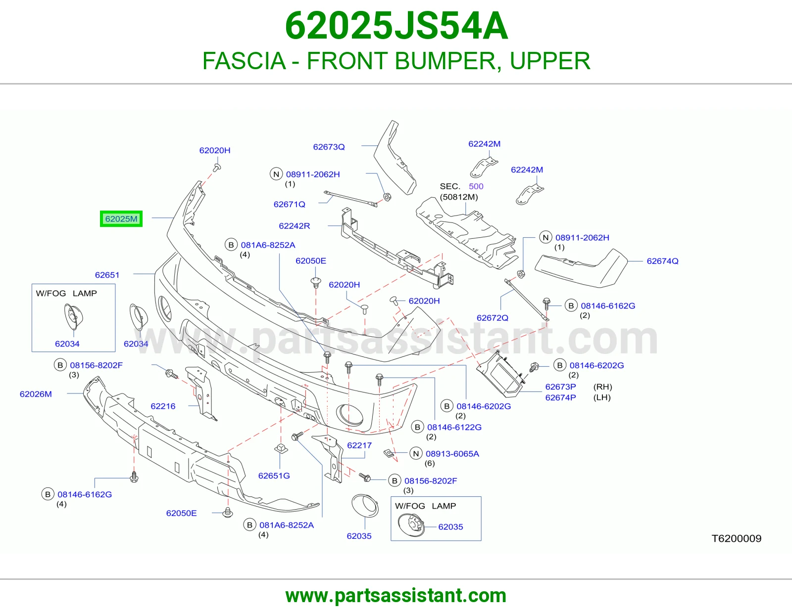 FASCIA - FRONT BUMPER, UPPER