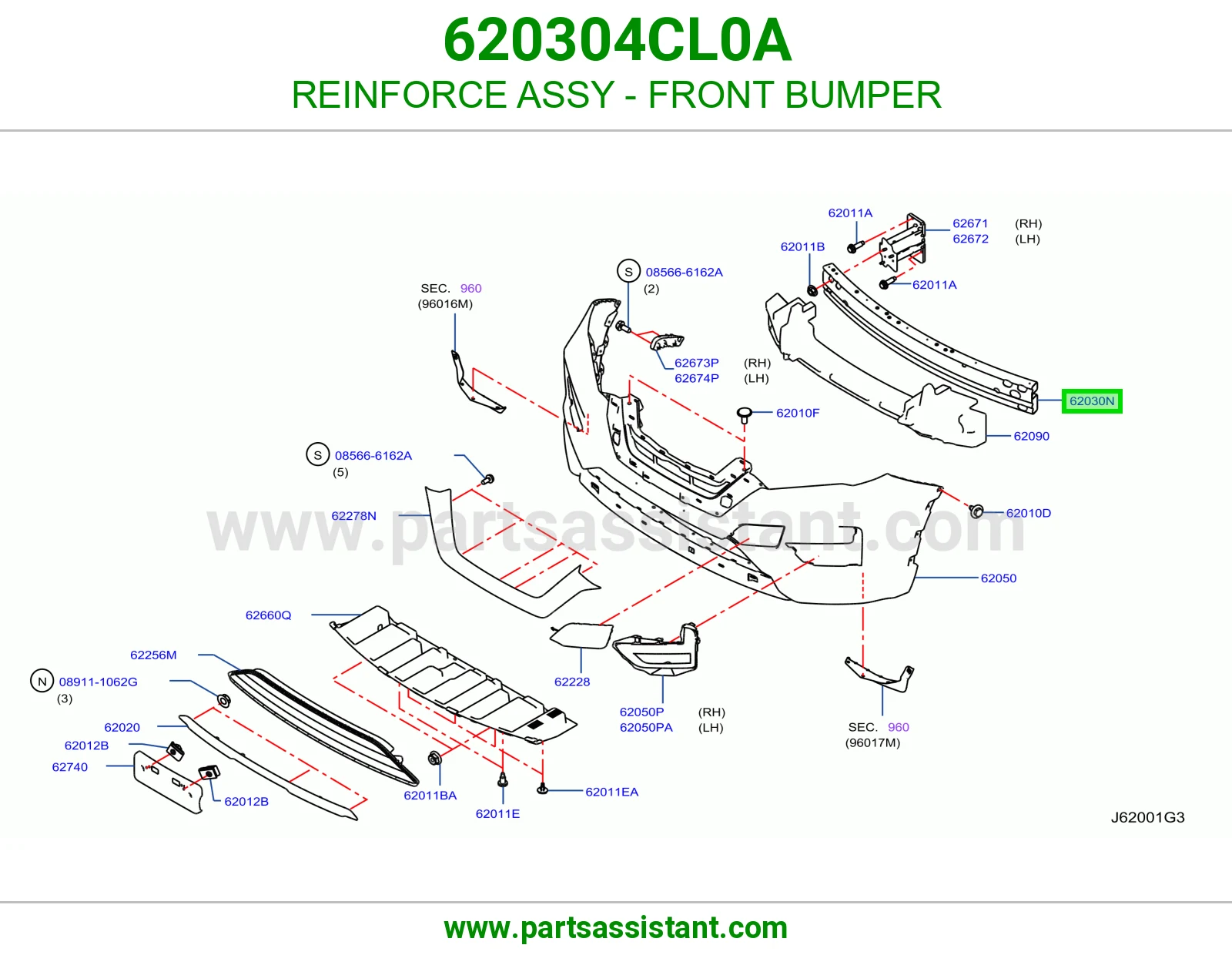 REINFORCE ASSY - FRONT BUMPER
