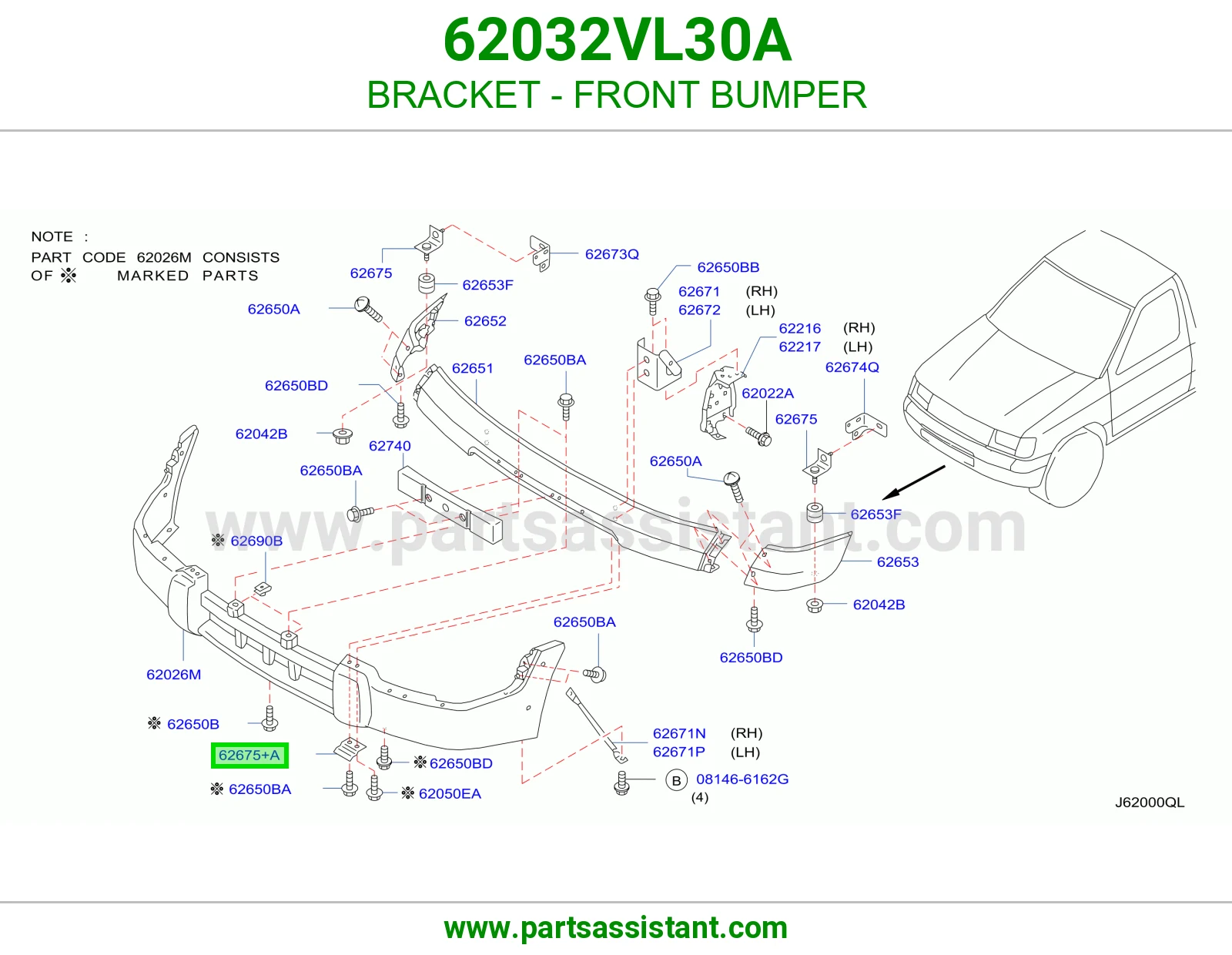BRACKET - FRONT BUMPER