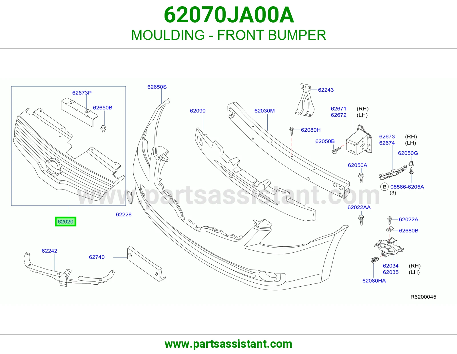 MOULDING - FRONT BUMPER